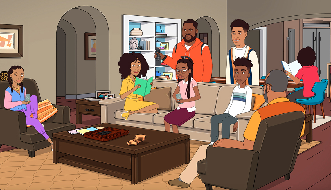 El elenco de Black-ish en un episodio animado especial.