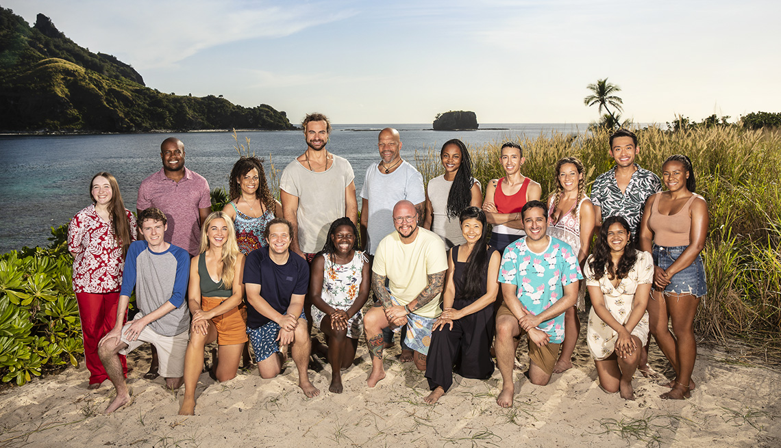 A group photo of the 18 castaways for Season 42 of Survivor