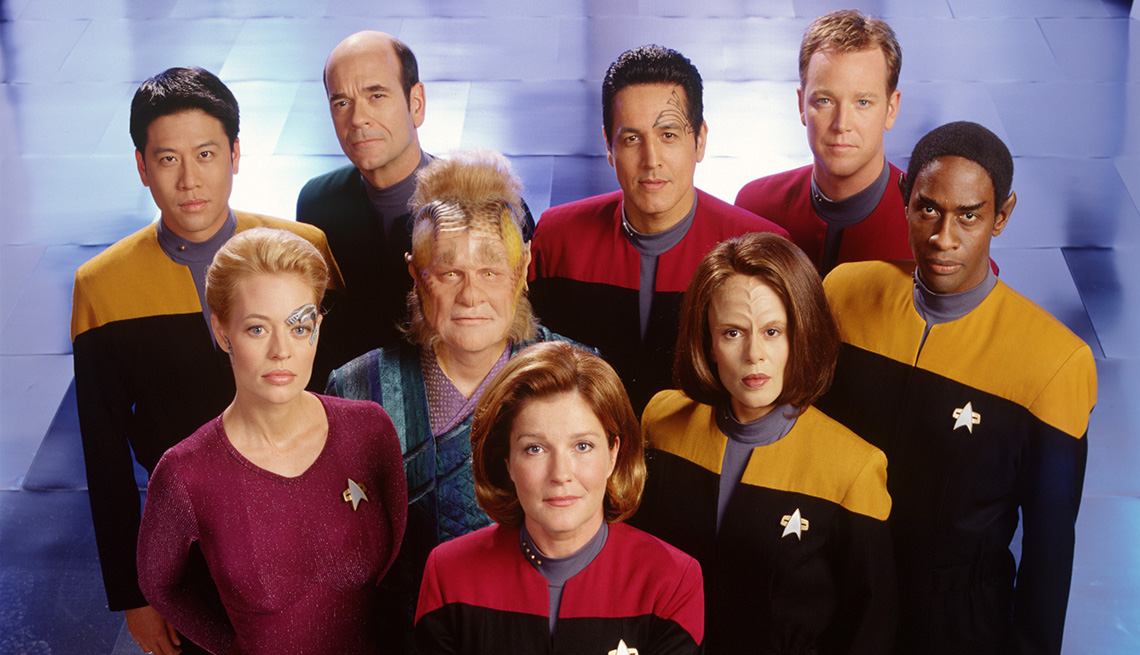 The cast of Star Trek Voyager