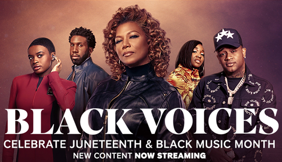 Imagen promocional de Paramount Plus Black Voices Collection para celebrar Juneteenth y Black Music Month