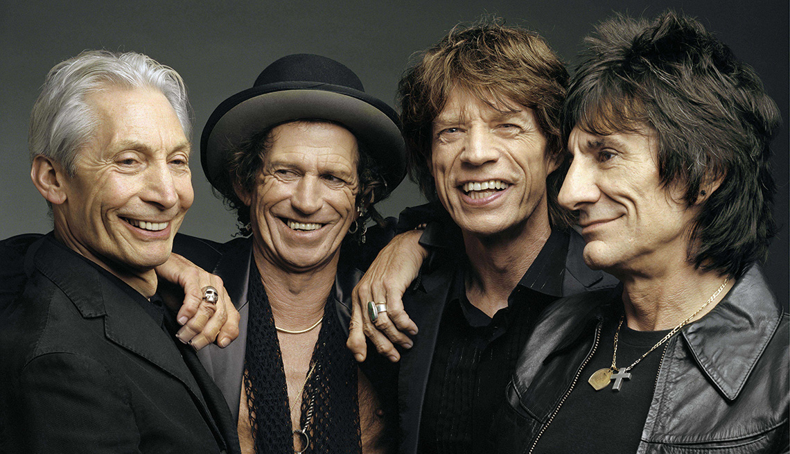 Charlie Watts, Keith Richards, Mick Jagger and Ronnie Wood of The Rolling Stones