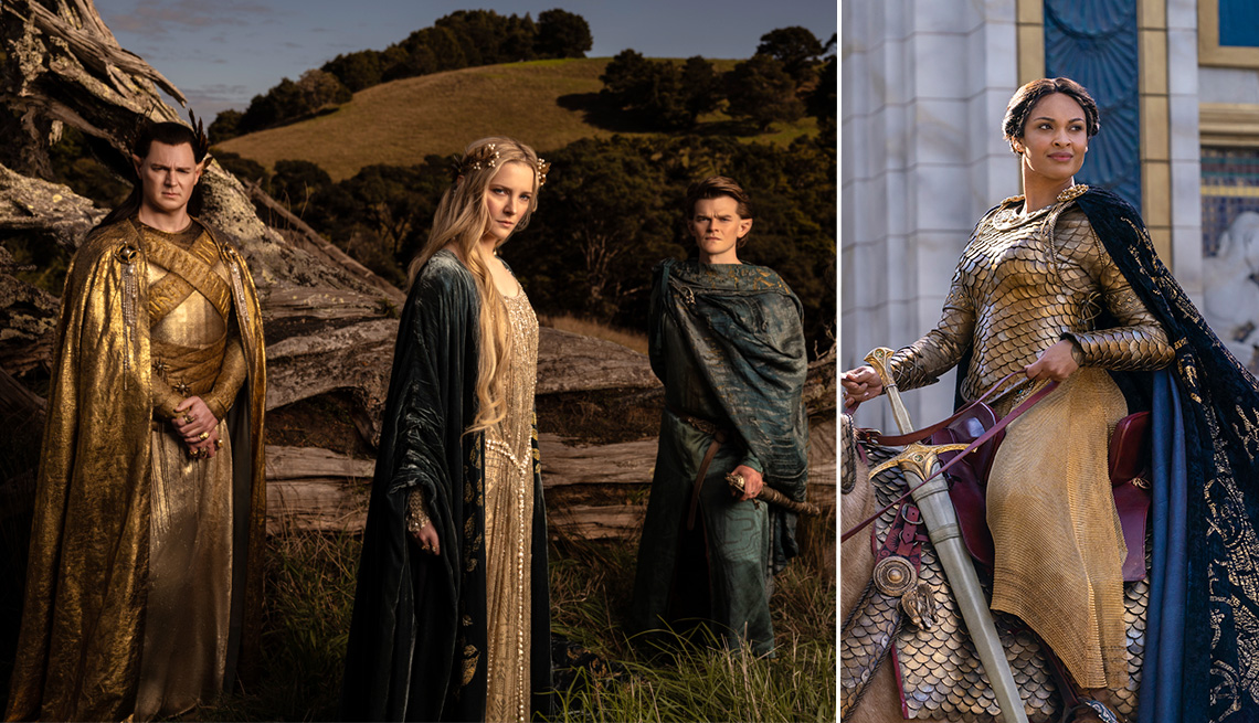Benjamin Walker, Morfydd Clark, Robert Aramayo and Cynthia Addai-Robinson star in the Amazon Prime Video series The Lord of the Rings: The Rings of Power