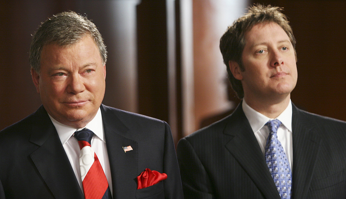 William Shatner and James Spader in Boston Legal