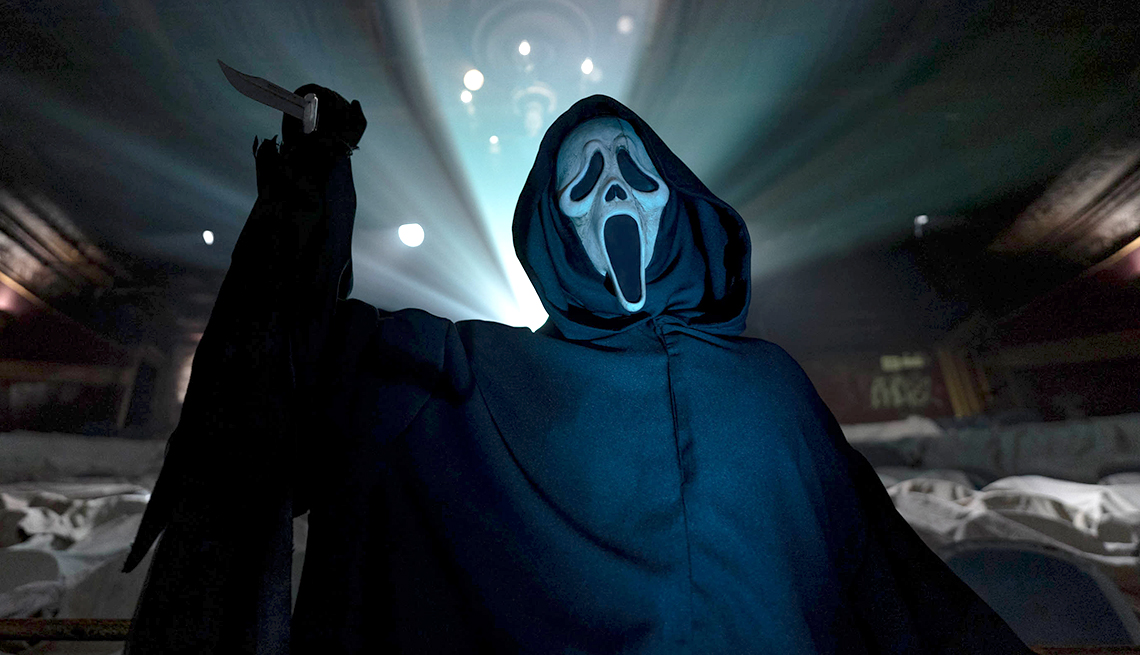 Personaje enmascarado de fantasma del filme "Scream VI".