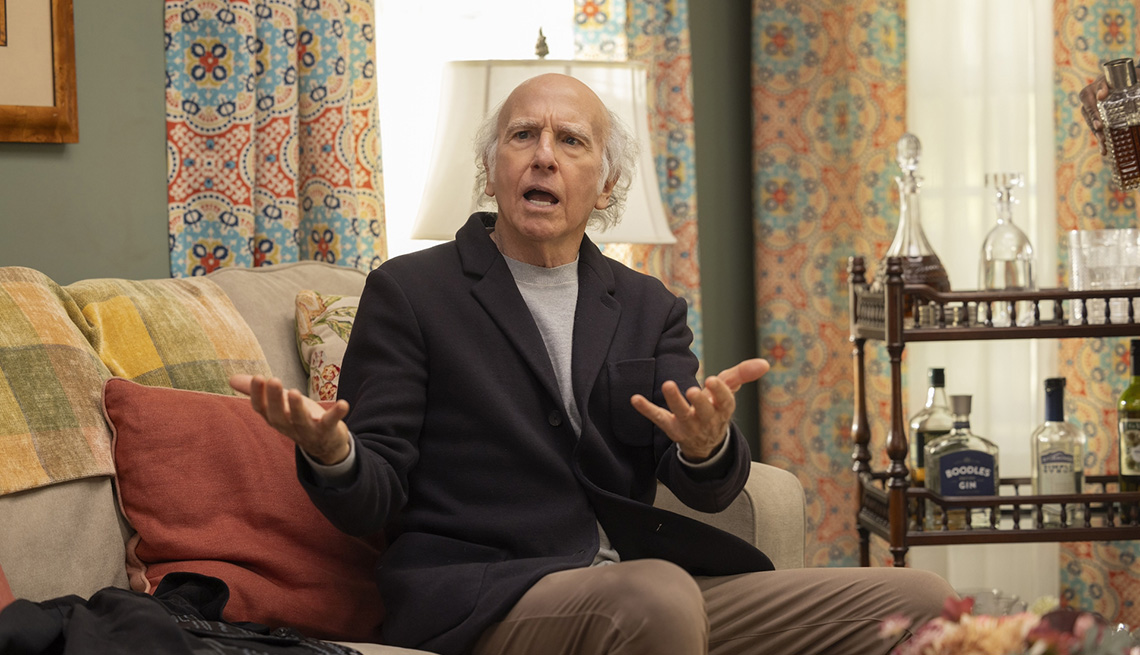 Larry David looking befuddled in a scene from "Curb Your Enthusiasm."