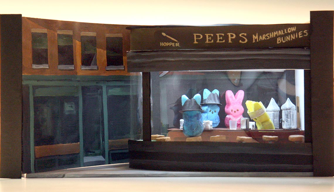 NightPeeps diaroma, Edwin Hopper, 11 Things You Didn’t Know About Peeps
