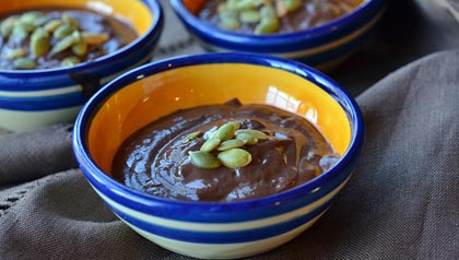 Pam Anderson: Tres recetas saludables de chocolate - Pudín de chocolate