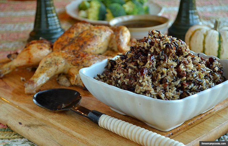 Pollo y arroz, recetas de Acción de Gracias por Pam Anderson