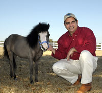 Magic the Horse with owner Jorge Garcia-Bengochea