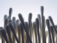 A group of cotton swabs. Over-the-counter genetic tests may not be accurate.
