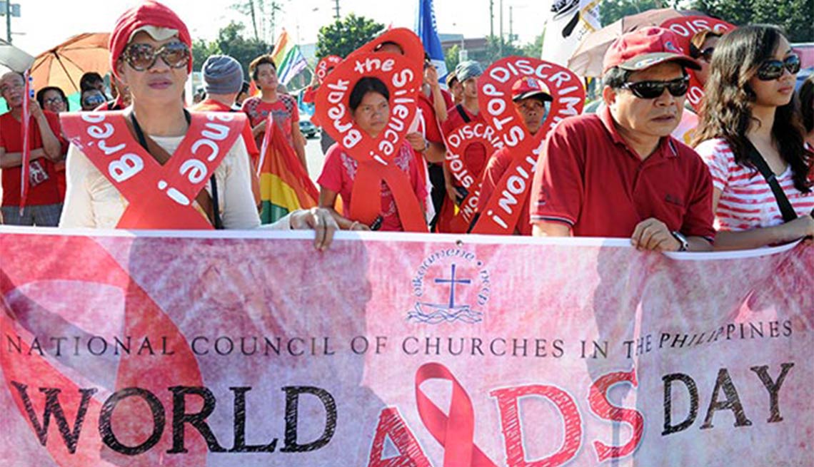 AIDS activists, World AIDS Day, Manila, HIV/AIDS, Plagues and Epidemics Through the Ages,