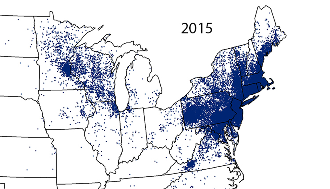 Lymes disease outbreaks by region in 2015