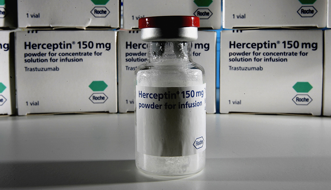 A bottle of the breast cancer drug Herceptin
