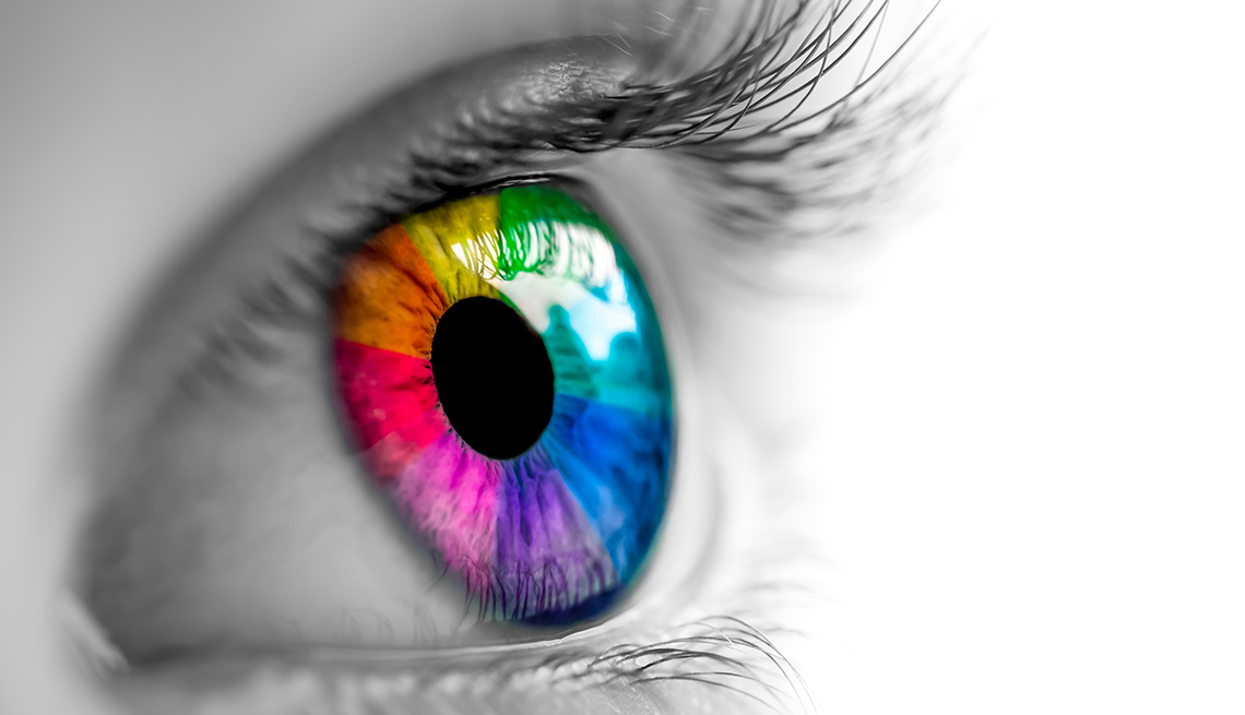 Eye With Rainbow Colors