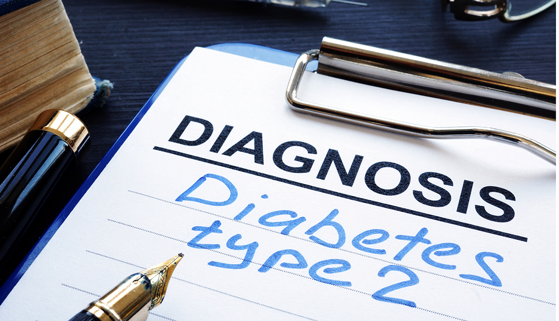 diagnostic form with diagnosis diabetes type 2