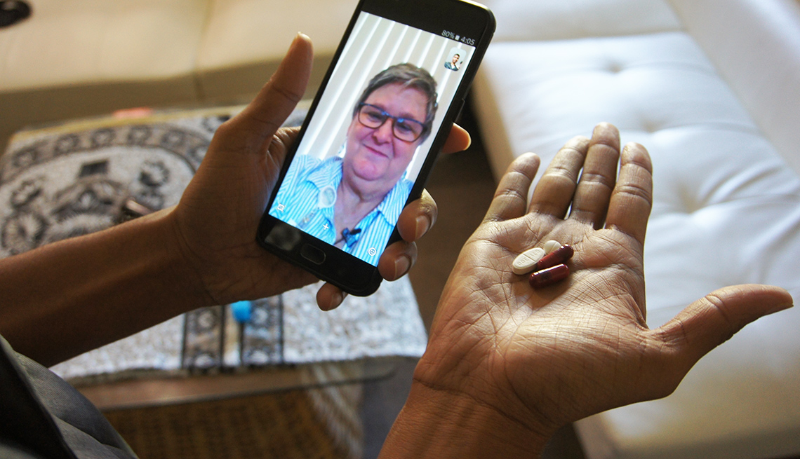 Woman uses selfie app to track patient medication