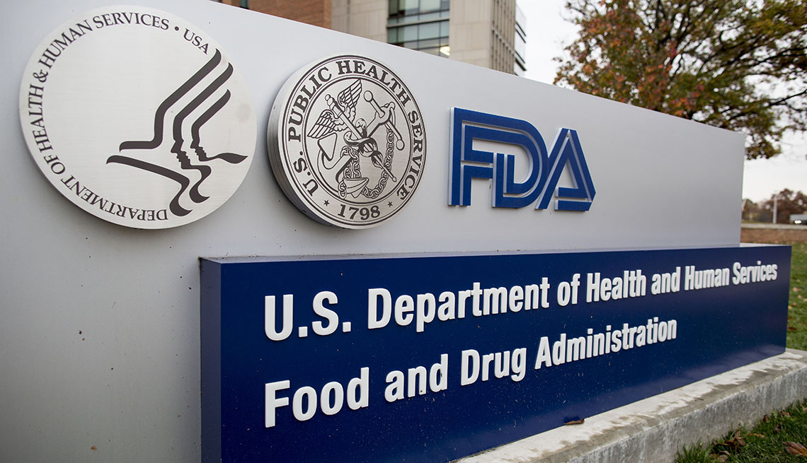 Rótulo a la entrada de las oficinas de la FDA