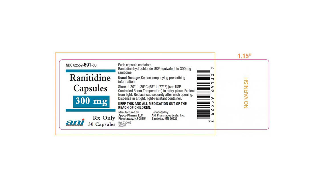 item 12 of Gallery image - Recalled Ranitidine label, 300 mg, 30 capsules