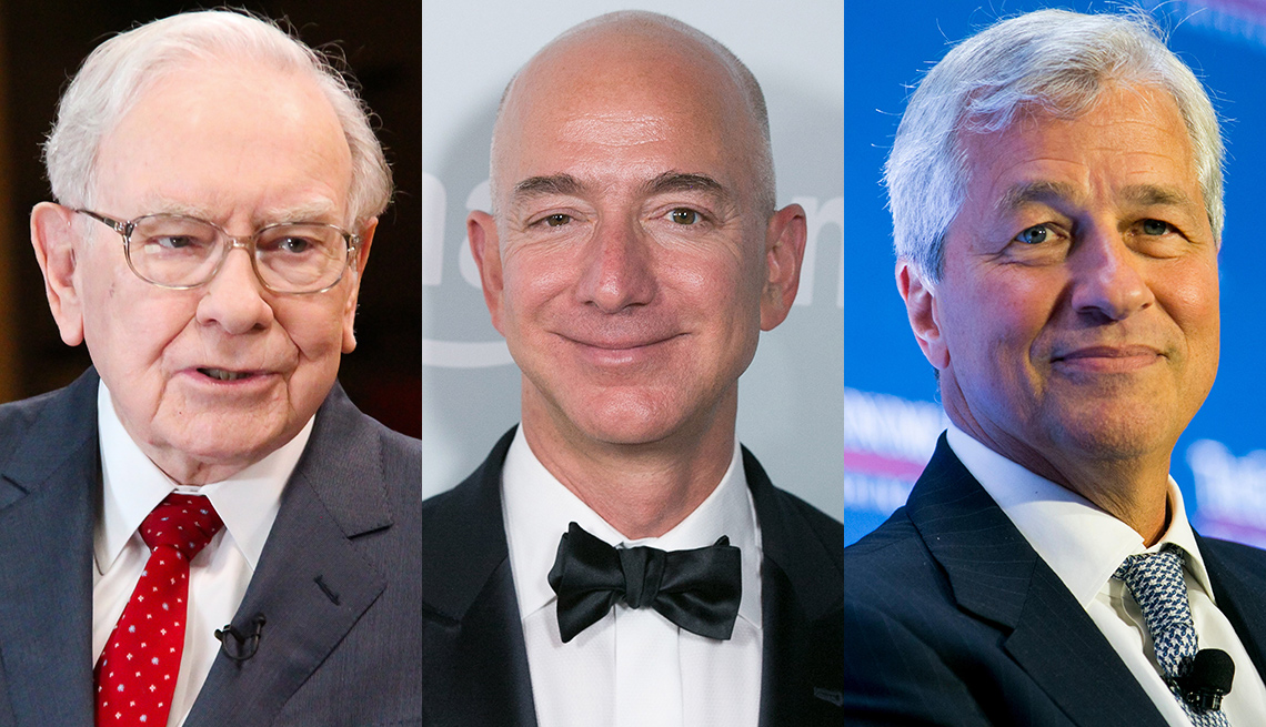 Warren Buffett Jeff Bezos Jamie Dimon