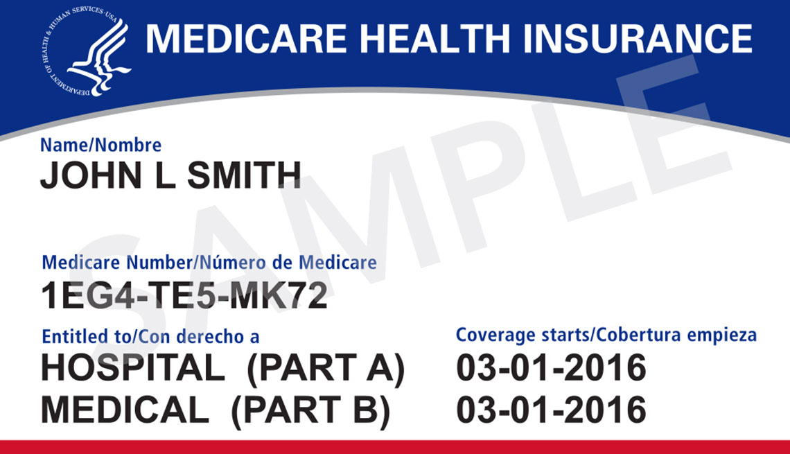 Medicare health insurance card 
