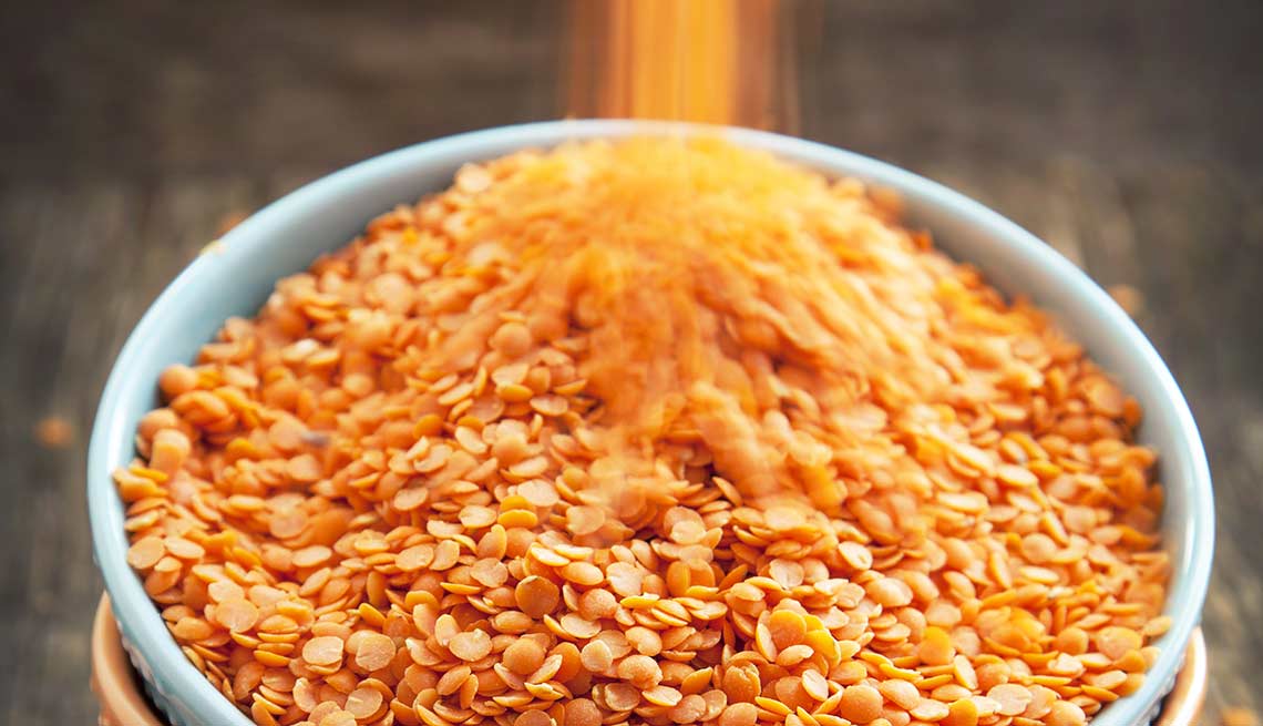 Red lentils in a bowl, Foods That Help Your Gut
