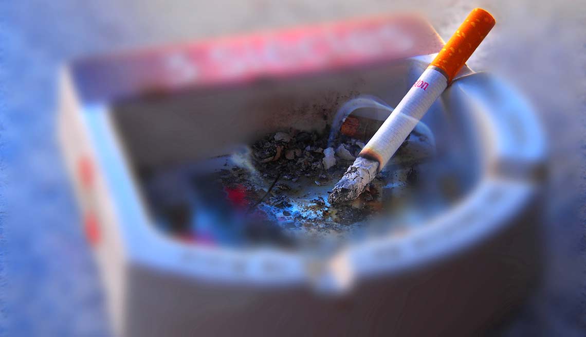 Cigarette in an ashtray, Smartphone Health Apps Can Save Your Life