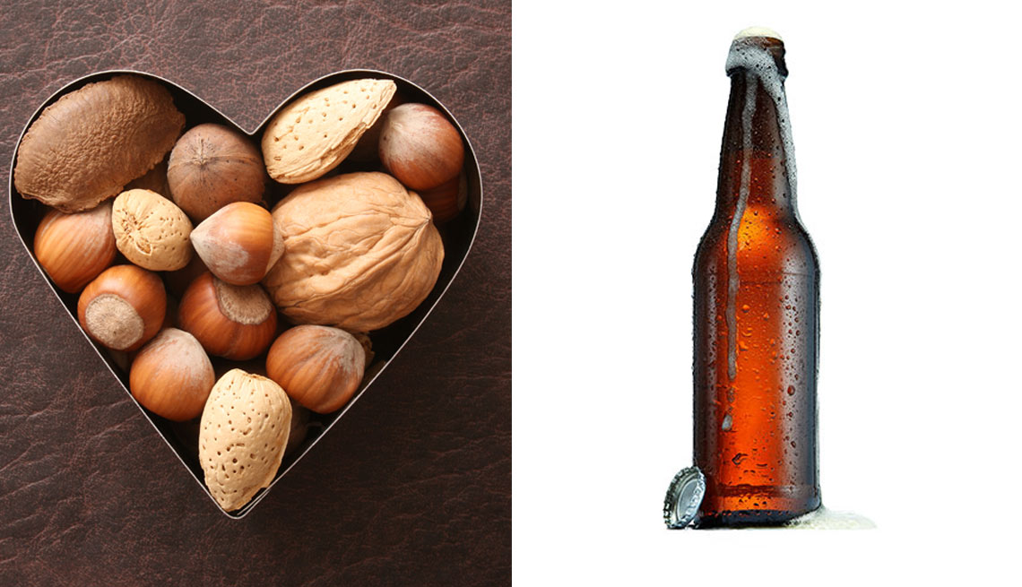 10 Best Ways to be a Healthier Man, Nuts and Beer
