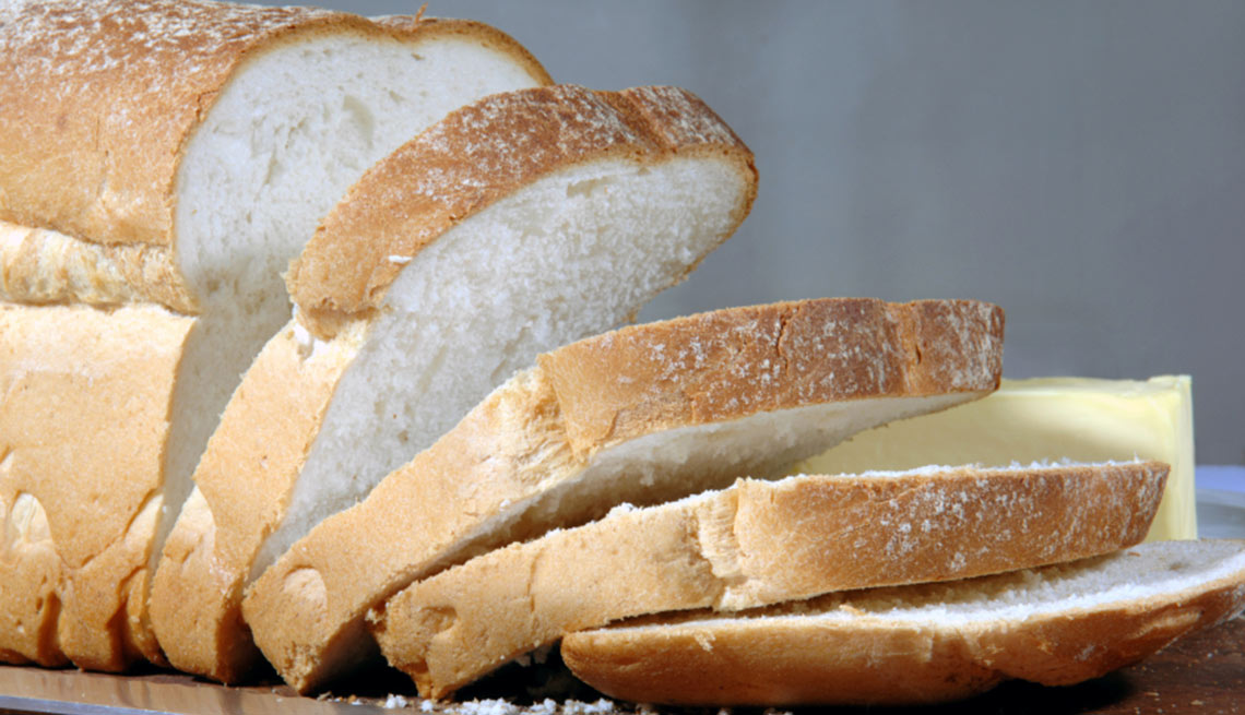 Pan cortado en rebanadas