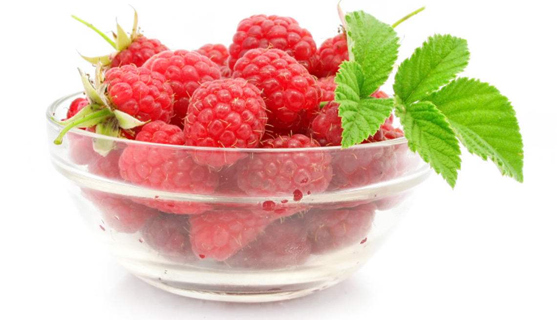 Bowl of raspberries, Health Boosters
