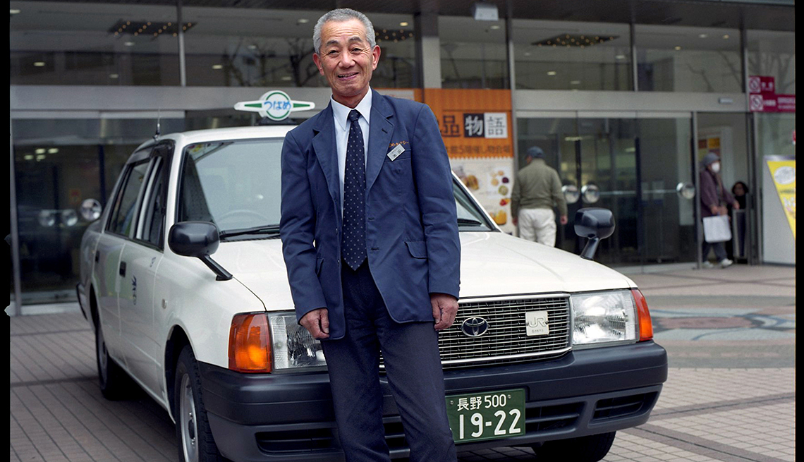 Mr. Ikeda, taxi driver, older worker, Nagano, Japan, Longest Living place on Earth