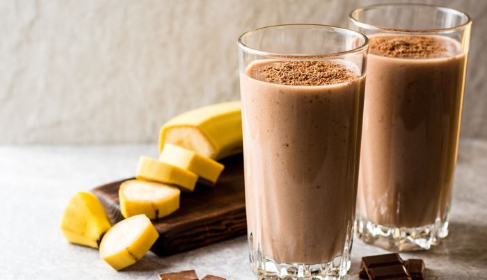 Chocolate banana smoothie