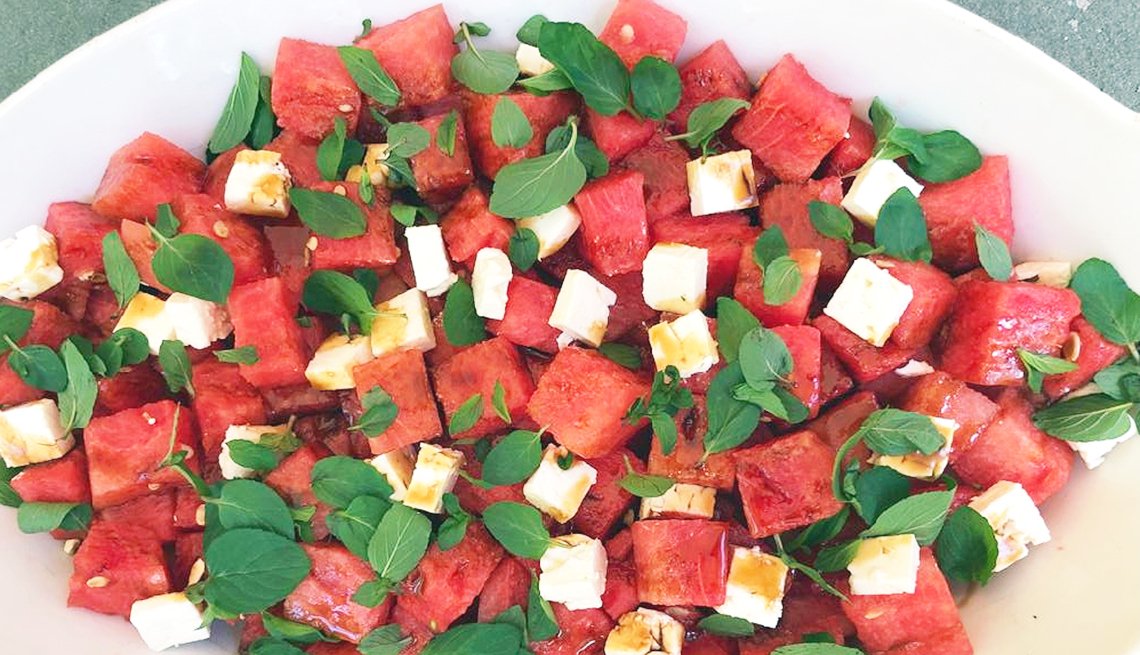 Watermelon Salad Waffle Towel