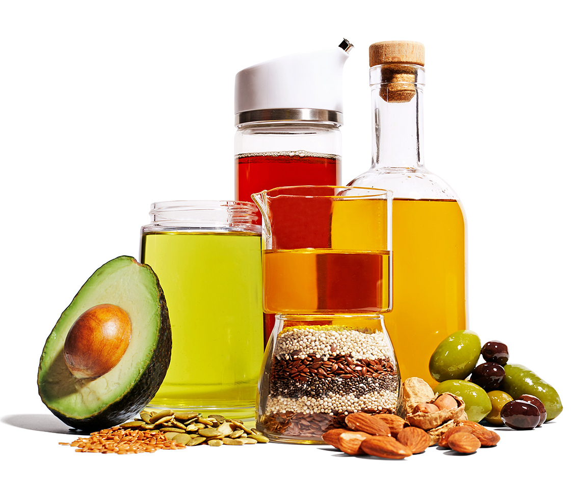 healthy fats including olives and olive oil avocado almonds and safflower oil