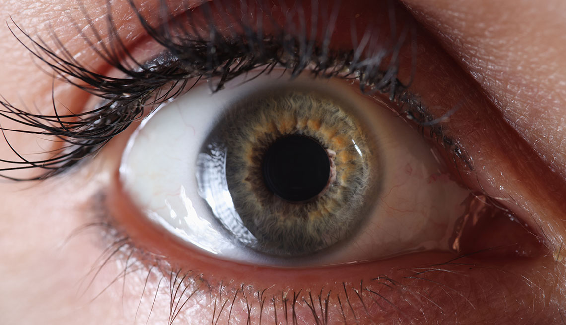 close up shot of a woman's eye