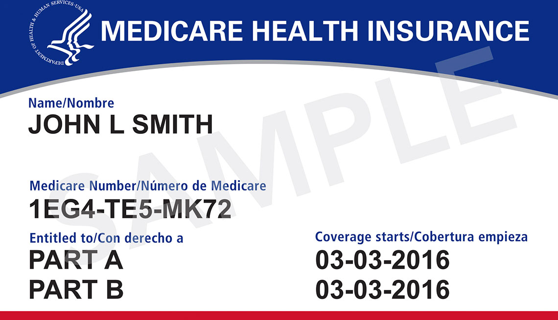 an example photo of a the new medicare Card 
