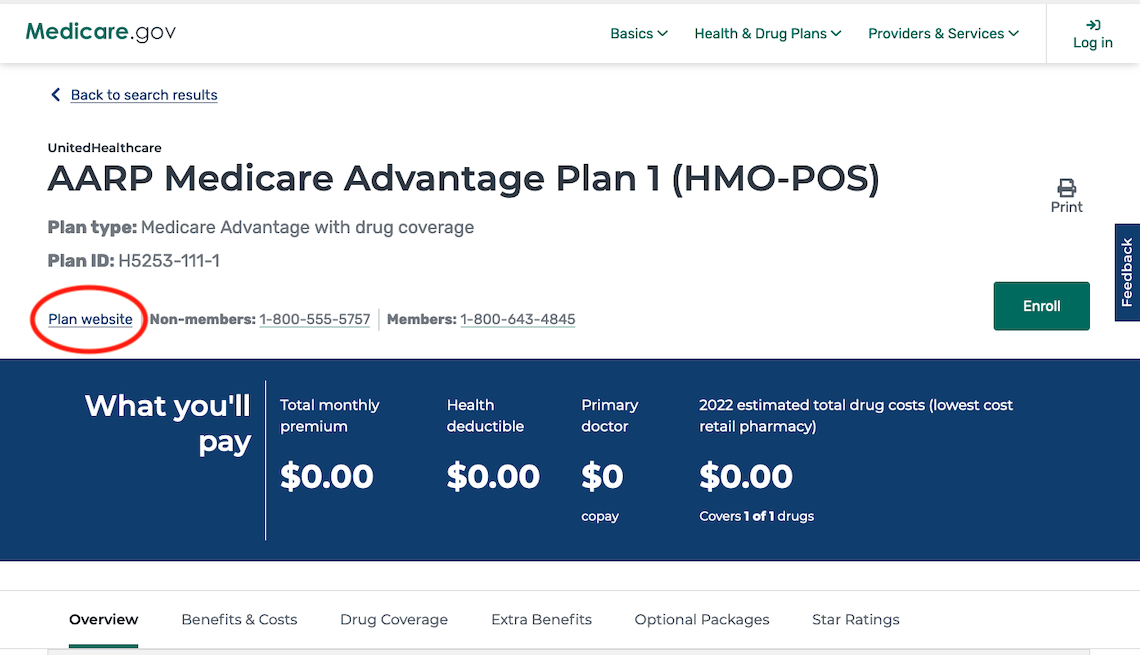 Captura de pantalla de Medicare