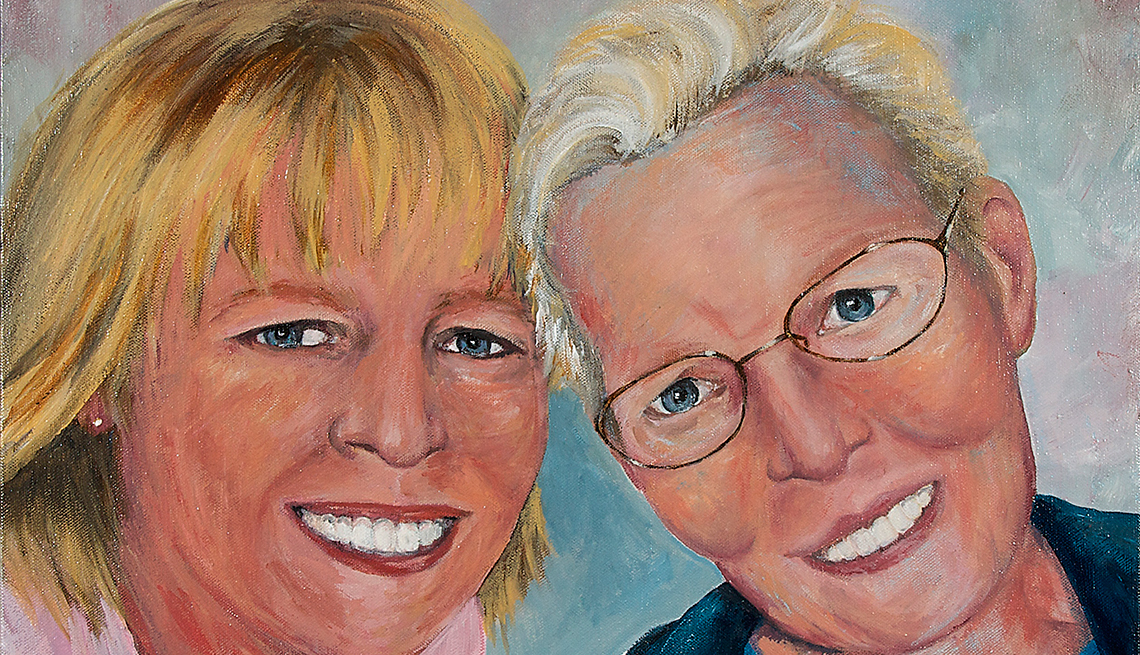 A painting of two women named Nancy and Elinor