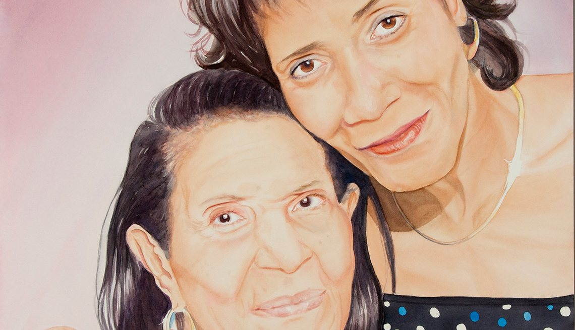 A painting of two woman named Denise and Ruby
