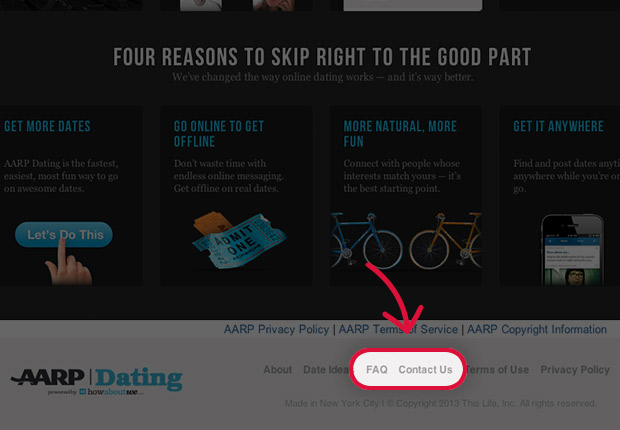 How-to guide to using AARP's dating site with How About We.