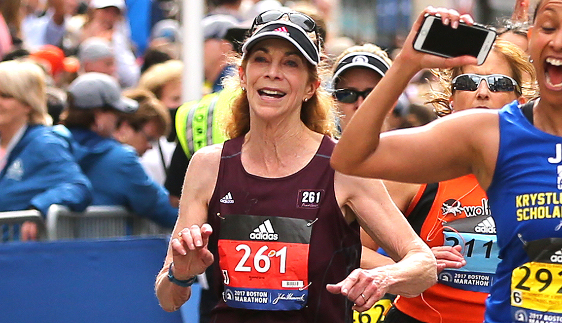 Female Pioneer Races Again in Boston Marathon