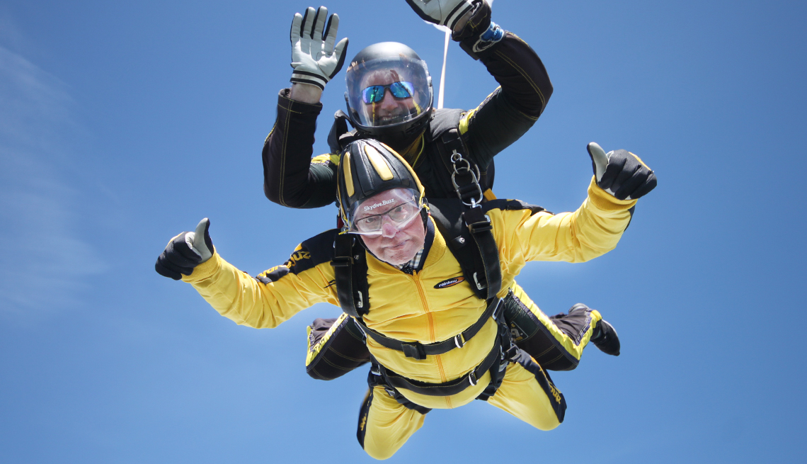 Bryson William Verdun Hayes  D-Day Vet Sets Record as Oldest Skydiver
