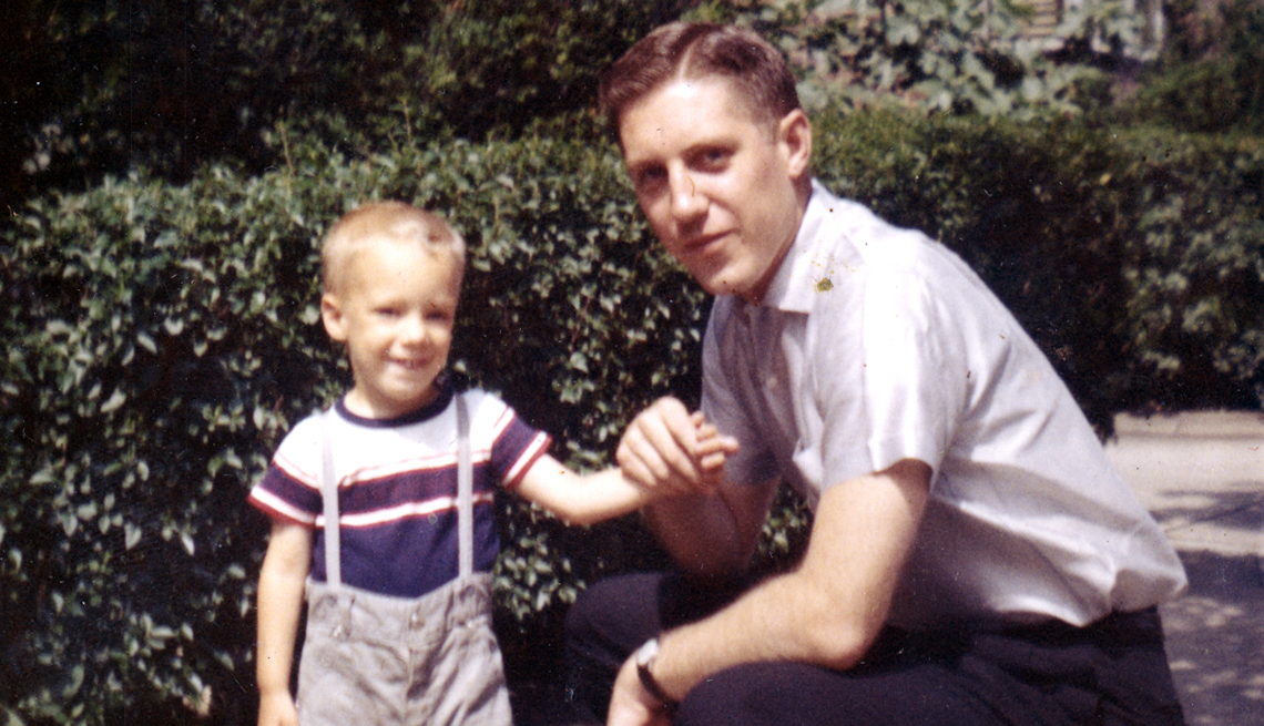 steven petrow as a child with his father