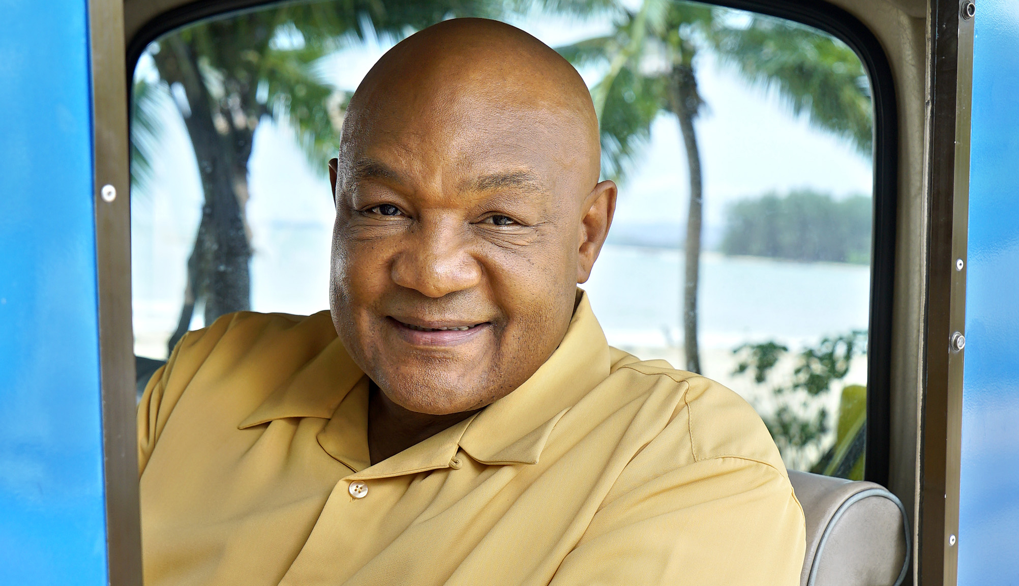 Better Late than Never -- "Phuket" Episode 105 -- Pictured: George Foreman -- (Photo by: Paul Drinkwater/NBCU Photo Bank/NBCUniversal via Getty Images via Getty Images)
