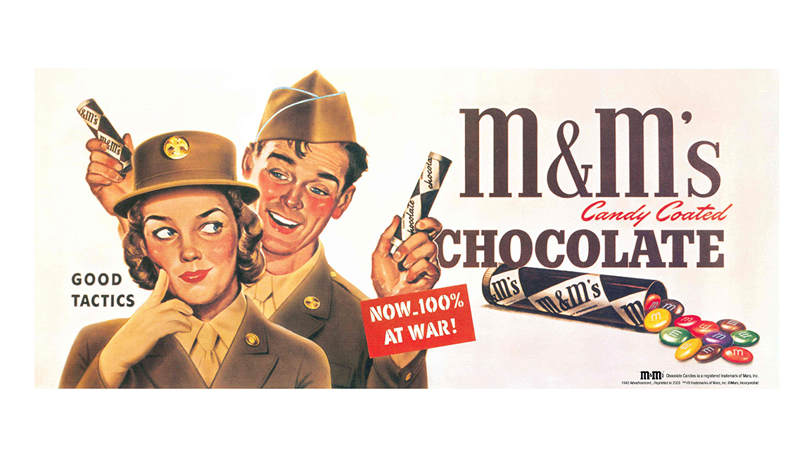 item 4 of Gallery image - M&M's candy advertisement during war
