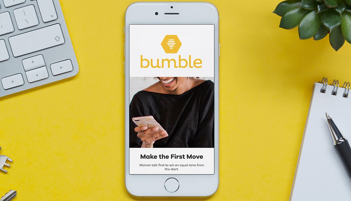 Bumble App on display on smartphone