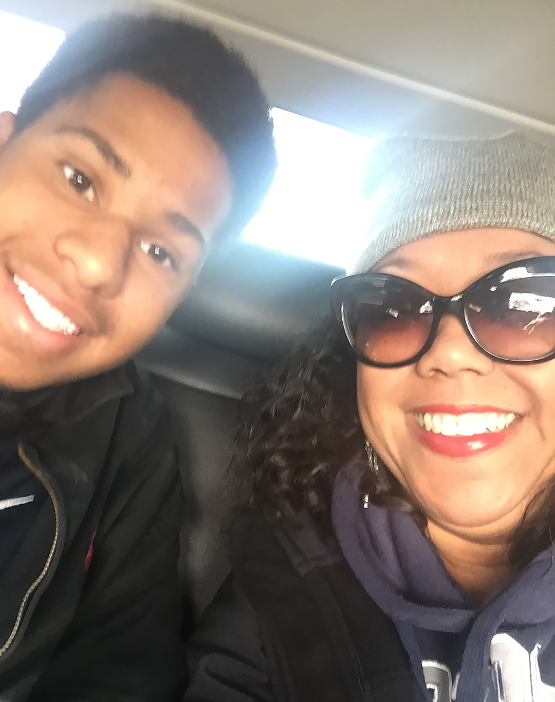 Valerie Sterns and her son