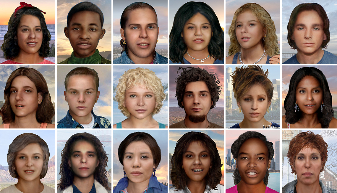 item 1 of Gallery image - group of eighteen portraits of cold case victims created by carl koppelman based on remains 