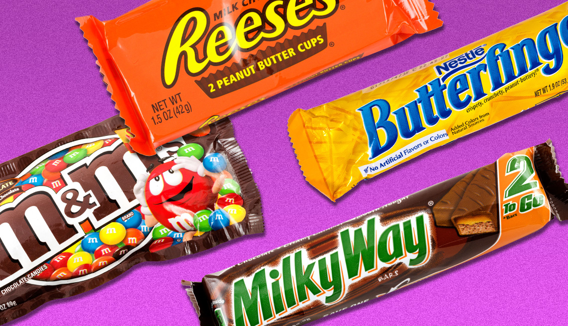 popular candy in the midwest m and ms reeses cups butterfingers and milky ways