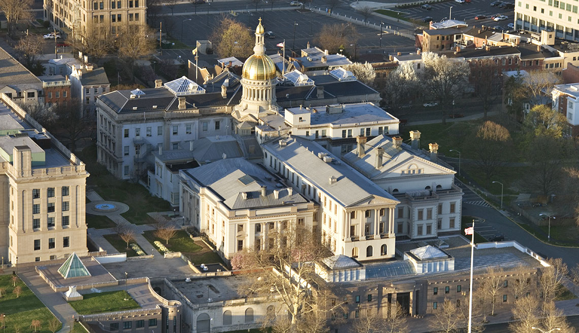 Aerial View Of Trenton New Jersey, US Cities Rich In Hispanic Culture