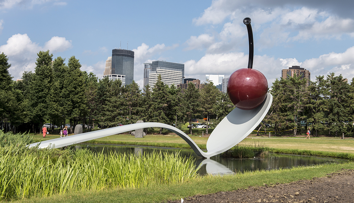 Public art structure in Minneapolis